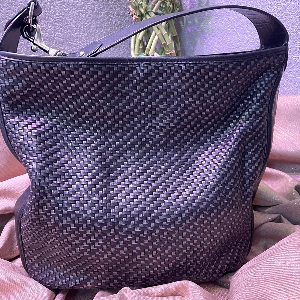 Coach Park Avery Woven Leather Hobo